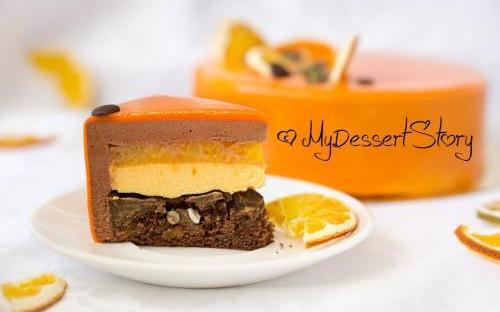 MyDessertStory, торты на заказ, Торт Осень (шоколад-тыква-мандарин)