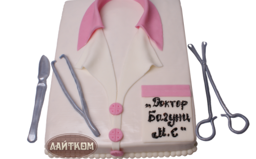 Торт "Медработнику", кондитерская Лайтком, торты на заказ Москва