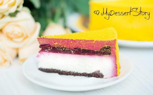MyDessertStory, торты на заказ, Торт Вишня-Чизкейк-Шоколад
