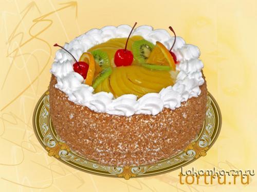 Торт "Персиковый", кондитерский цех Лакомка, Рязань