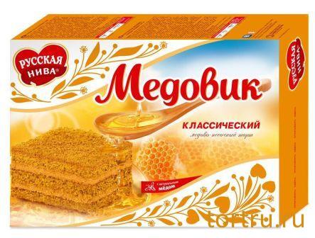 Торт "Медовик" классический, Русская Нива