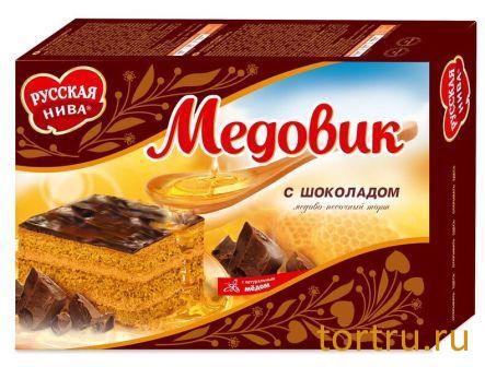 Торт "Медовик" с шоколадом, Русская Нива