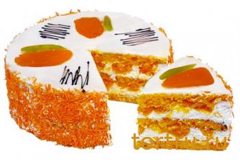 Торт "Постный с морковью и мандаринами", У Палыча