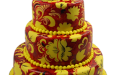 Торт Свадебная хохлома на заказ, Кондитерская фабрика Любава